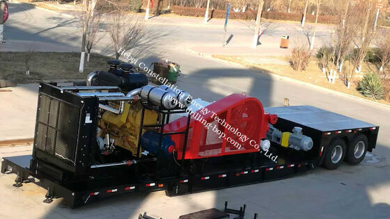 Industrial Diesel Engine Drilling Mud Pump Unit With An Integral Straight Skid