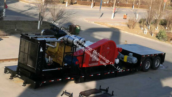 Industrial Diesel Engine Drilling Mud Pump Unit With An Integral Straight Skid